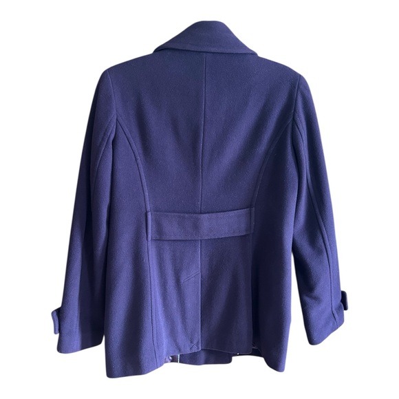 LANDS END Purple Plum Wool Cashmere Blend Pea Coat 6 - Picture 3 of 9